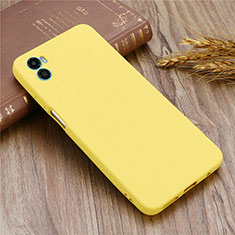 Custodia Silicone Ultra Sottile Morbida 360 Gradi Cover per Motorola Moto E32 India Giallo