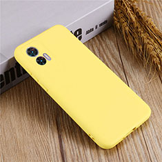 Custodia Silicone Ultra Sottile Morbida 360 Gradi Cover per Motorola Moto Edge 30 Neo 5G Giallo