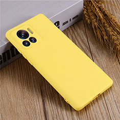 Custodia Silicone Ultra Sottile Morbida 360 Gradi Cover per Motorola Moto Edge 30 Ultra 5G Giallo