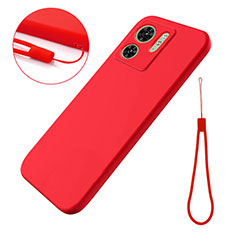 Custodia Silicone Ultra Sottile Morbida 360 Gradi Cover per Motorola Moto Edge 40 5G Rosso