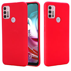 Custodia Silicone Ultra Sottile Morbida 360 Gradi Cover per Motorola Moto G10 Rosso