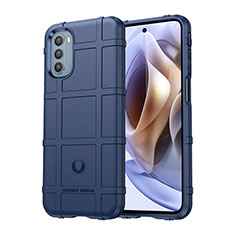 Custodia Silicone Ultra Sottile Morbida 360 Gradi Cover per Motorola Moto G31 Blu