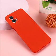 Custodia Silicone Ultra Sottile Morbida 360 Gradi Cover per Motorola Moto G53 5G Rosso