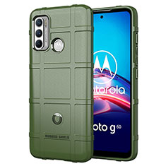 Custodia Silicone Ultra Sottile Morbida 360 Gradi Cover per Motorola Moto G60 Verde