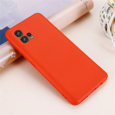 Custodia Silicone Ultra Sottile Morbida 360 Gradi Cover per Motorola Moto G72 Rosso