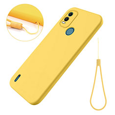 Custodia Silicone Ultra Sottile Morbida 360 Gradi Cover per Nokia G11 Plus Giallo