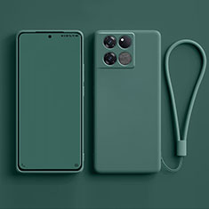 Custodia Silicone Ultra Sottile Morbida 360 Gradi Cover per OnePlus Ace Pro 5G Verde Notte