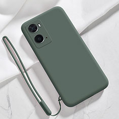 Custodia Silicone Ultra Sottile Morbida 360 Gradi Cover per Oppo A36 Verde Notte