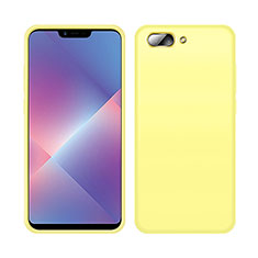 Custodia Silicone Ultra Sottile Morbida 360 Gradi Cover per Oppo A5 Giallo