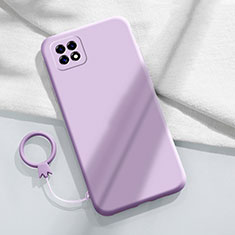 Custodia Silicone Ultra Sottile Morbida 360 Gradi Cover per Oppo A53 5G Viola