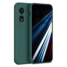 Custodia Silicone Ultra Sottile Morbida 360 Gradi Cover per Oppo A78 4G Verde Notte