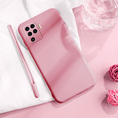 Custodia Silicone Ultra Sottile Morbida 360 Gradi Cover per Oppo F19 Pro Rosa