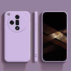 Custodia Silicone Ultra Sottile Morbida 360 Gradi Cover per Oppo Find X7 5G Lavanda