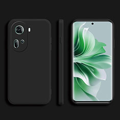 Custodia Silicone Ultra Sottile Morbida 360 Gradi Cover per Oppo Reno11 5G Nero