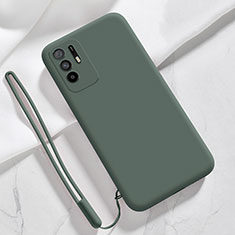 Custodia Silicone Ultra Sottile Morbida 360 Gradi Cover per Oppo Reno5 Z 5G Verde Notte