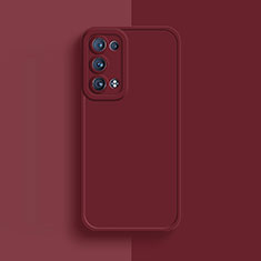 Custodia Silicone Ultra Sottile Morbida 360 Gradi Cover per Oppo Reno6 Pro+ Plus 5G Rosso