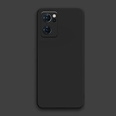 Custodia Silicone Ultra Sottile Morbida 360 Gradi Cover per Oppo Reno7 Pro 5G Nero