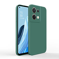 Custodia Silicone Ultra Sottile Morbida 360 Gradi Cover per Oppo Reno9 Pro 5G Verde