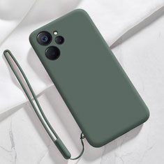 Custodia Silicone Ultra Sottile Morbida 360 Gradi Cover per Realme 10 5G Verde Notte