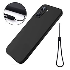 Custodia Silicone Ultra Sottile Morbida 360 Gradi Cover per Realme 10 Pro 5G Nero