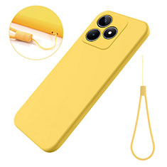 Custodia Silicone Ultra Sottile Morbida 360 Gradi Cover per Realme C53 India Giallo