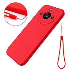 Custodia Silicone Ultra Sottile Morbida 360 Gradi Cover per Realme C53 India Rosso