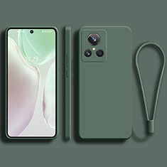 Custodia Silicone Ultra Sottile Morbida 360 Gradi Cover per Realme GT2 Master Explorer Verde Notte