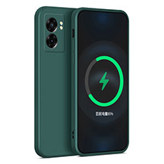 Custodia Silicone Ultra Sottile Morbida 360 Gradi Cover per Realme Q5i 5G Verde Notte