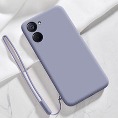 Custodia Silicone Ultra Sottile Morbida 360 Gradi Cover per Realme Q5x 5G Grigio Lavanda