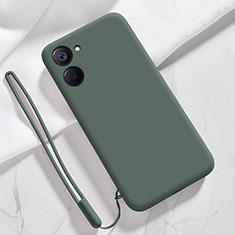 Custodia Silicone Ultra Sottile Morbida 360 Gradi Cover per Realme V20 5G Verde Notte