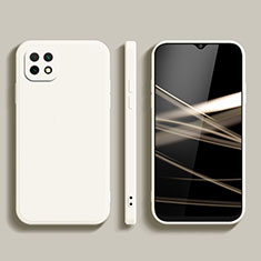 Custodia Silicone Ultra Sottile Morbida 360 Gradi Cover per Samsung Galaxy A22 5G Bianco
