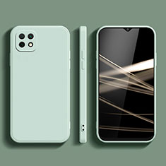 Custodia Silicone Ultra Sottile Morbida 360 Gradi Cover per Samsung Galaxy A22 5G Verde Pastello