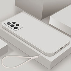 Custodia Silicone Ultra Sottile Morbida 360 Gradi Cover per Samsung Galaxy A72 4G Bianco