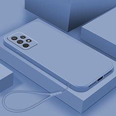 Custodia Silicone Ultra Sottile Morbida 360 Gradi Cover per Samsung Galaxy A72 5G Blu