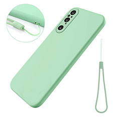 Custodia Silicone Ultra Sottile Morbida 360 Gradi Cover per Sony Xperia 1 V Verde