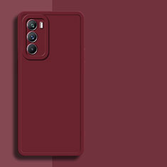 Custodia Silicone Ultra Sottile Morbida 360 Gradi Cover per Vivo iQOO 9 SE 5G Rosso Rosa