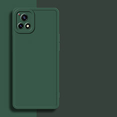 Custodia Silicone Ultra Sottile Morbida 360 Gradi Cover per Vivo iQOO U3x 5G Verde Notte