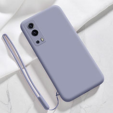 Custodia Silicone Ultra Sottile Morbida 360 Gradi Cover per Vivo iQOO Z3 5G Grigio Lavanda