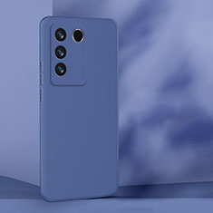 Custodia Silicone Ultra Sottile Morbida 360 Gradi Cover per Vivo V27 Pro 5G Blu