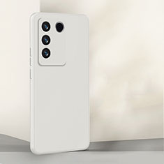 Custodia Silicone Ultra Sottile Morbida 360 Gradi Cover per Vivo V27e 5G Bianco