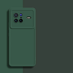 Custodia Silicone Ultra Sottile Morbida 360 Gradi Cover per Vivo X80 5G Verde Notte