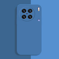 Custodia Silicone Ultra Sottile Morbida 360 Gradi Cover per Vivo X90 5G Blu