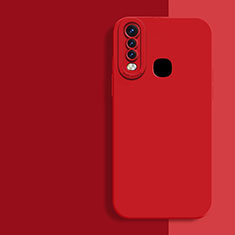 Custodia Silicone Ultra Sottile Morbida 360 Gradi Cover per Vivo Y12 Rosso