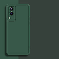 Custodia Silicone Ultra Sottile Morbida 360 Gradi Cover per Vivo Y71t 5G Verde Notte