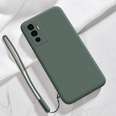 Custodia Silicone Ultra Sottile Morbida 360 Gradi Cover per Vivo Y75 4G Verde Notte