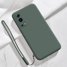 Custodia Silicone Ultra Sottile Morbida 360 Gradi Cover per Vivo Y75s 5G Verde Notte