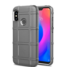 Custodia Silicone Ultra Sottile Morbida 360 Gradi Cover per Xiaomi Redmi 6 Pro Grigio