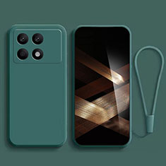 Custodia Silicone Ultra Sottile Morbida 360 Gradi Cover per Xiaomi Redmi K70 5G Verde Notte