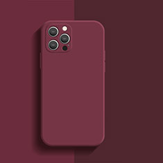 Custodia Silicone Ultra Sottile Morbida 360 Gradi Cover S01 per Apple iPhone 13 Pro Rosso