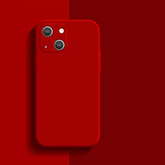 Custodia Silicone Ultra Sottile Morbida 360 Gradi Cover S01 per Apple iPhone 15 Rosso